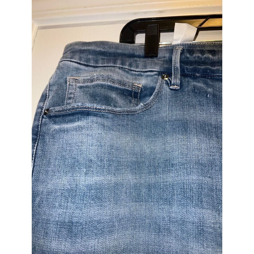 Good American Good Legs Raw Step Hem Skinny Jeans Size 24 - Picture 7 of 9